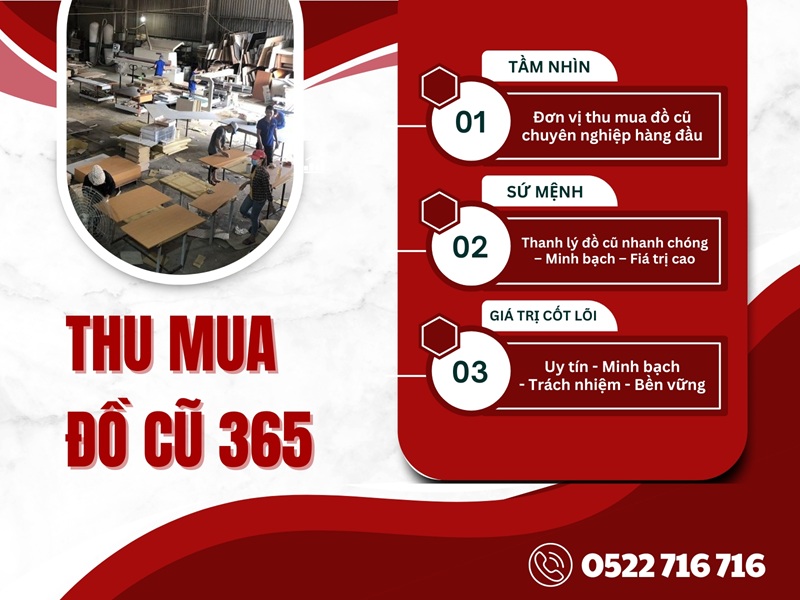 Tầm nhìn - Sứ mệnh - Giá trị cốt lõi của Thu Mua Đồ Cũ 365