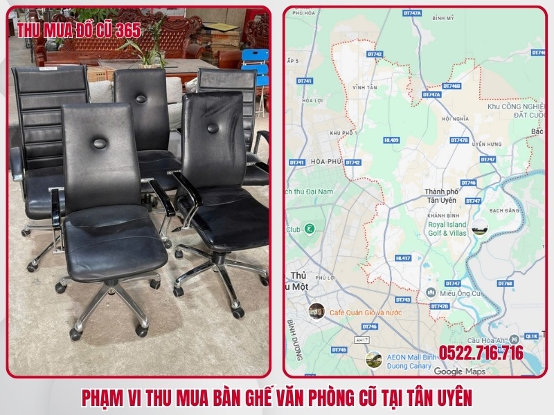 Thu Mua Đồ Cũ 365 thu mua bàn ghế văn phòng ở đâu tại Tân Uyên?