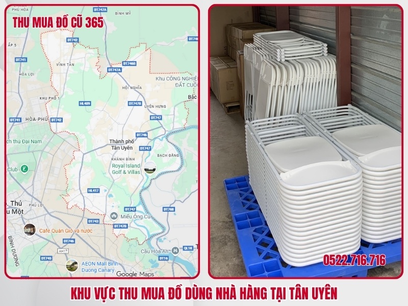 Khu vực thu mua đồ dùng nhà hàng tại Tân Uyên