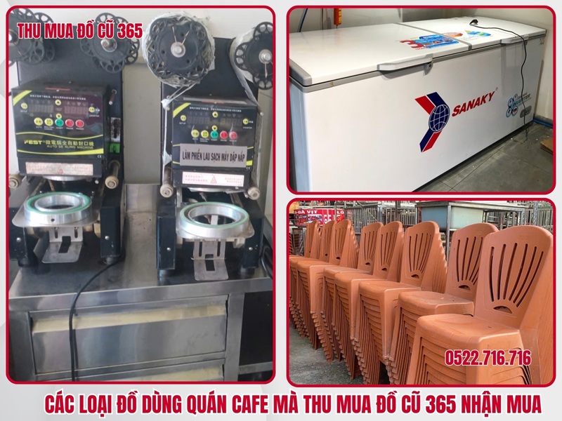 Các loại đồ dùng quán cafe mà Thu Mua Đồ Cũ 365 nhận mua