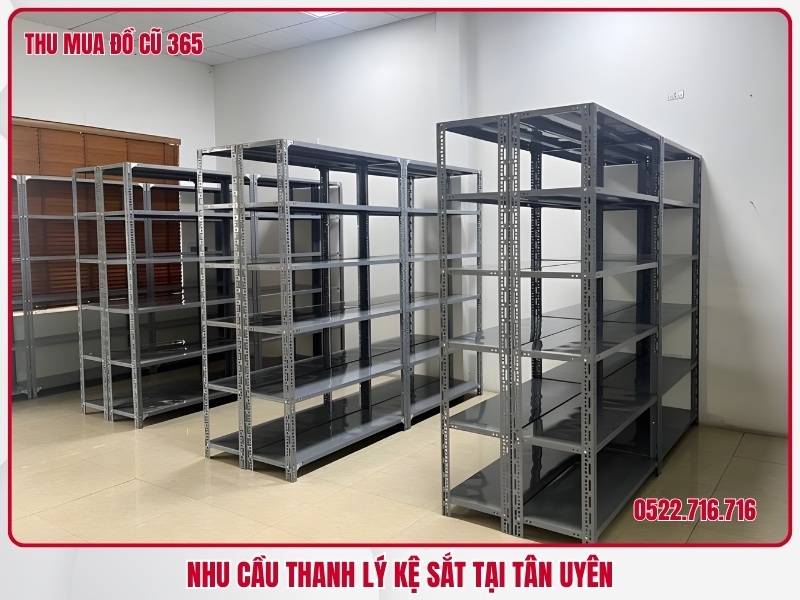 Nhu cầu thanh lý kệ sắt tại Tân Uyên