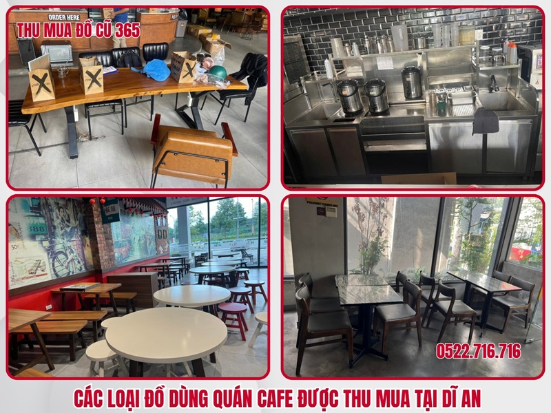 Các loại đồ dùng quán cafe cũ được thu mua tại Đồ Cũ 365