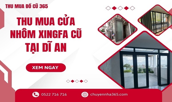 Thu mua cửa nhôm Xingfa cũ tại Dĩ An